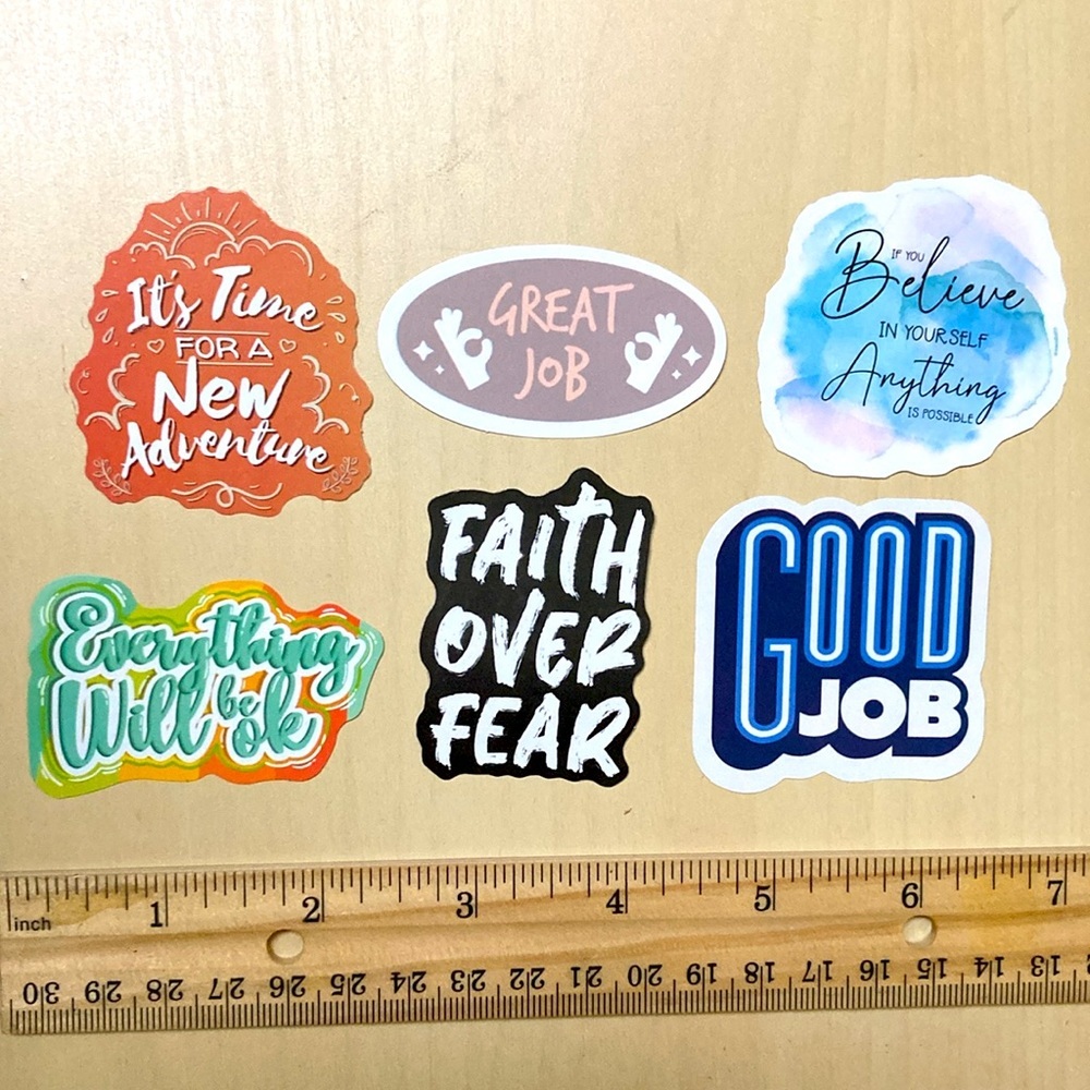 10/$10 or $1ā BUNDLE: 6 All Goods Themed Vibe Stickers WATERPROOF! š ⨠š